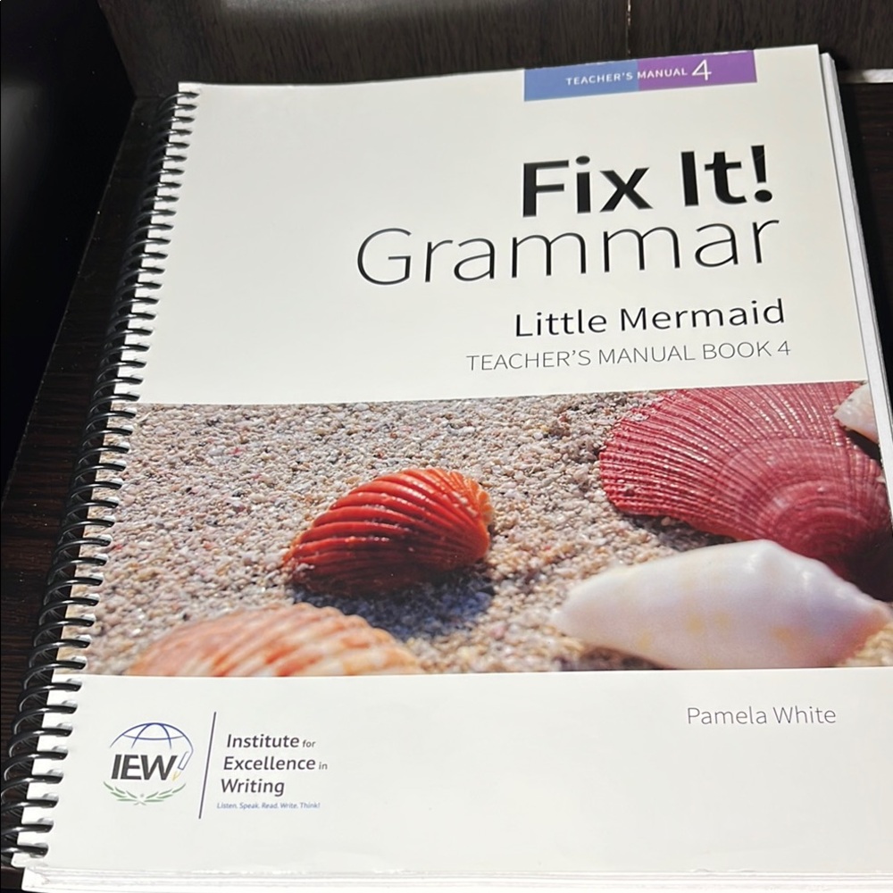 Fix It! Grammar: Little Mermaid Teachers Manual Book IEW